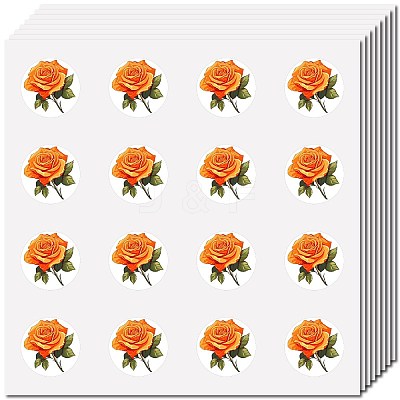 8 Sheets Plastic Waterproof Self-Adhesive Picture Stickers DIY-WH0428-078-1