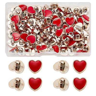 100Pcs CCB Plastic Shank Buttons BUTT-GF0001-11B-1