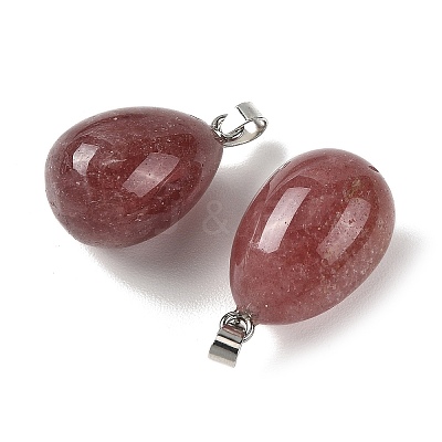 Natural Strawberry Quartz Pendants GG-K002-08A-15-1