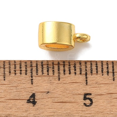Column Brass Micro Pave Cubic Zirconia Tube Bails KK-C072-05G-G-1