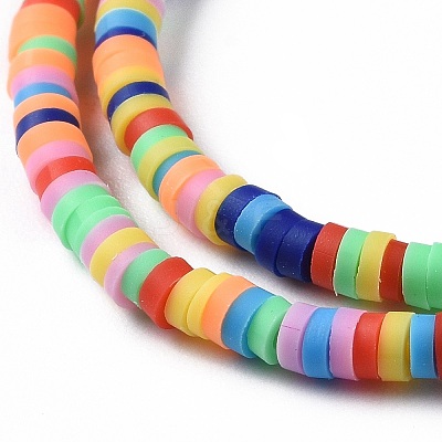 Handmade Polymer Clay Beads Strands CLAY-R089-3mm-017-1