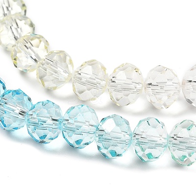 Transparent Painted Glass Beads Strands X1-DGLA-A034-T6mm-A21-1