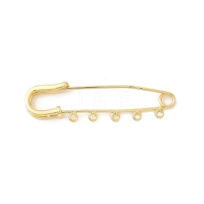 Brass Brooch Findings KK-I364-37G-1