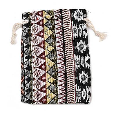 Ethnic Printed Polycotton Drawstring Storage Bags FB-CBA307F-01D-1