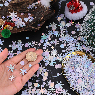 60G Christmas Snowflake Paper Confetti DIY-CY0002-42-1