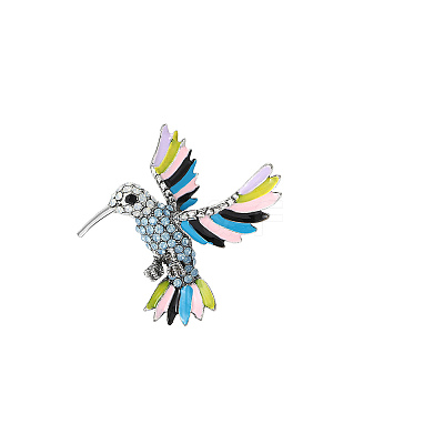 Exquisite Hummingbird Alloy Brooch Pins PW-WGDF6BC-02-1
