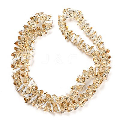 Electroplate Transparent Glass Beads Strands X1-EGLA-P052-02A-PL02-1