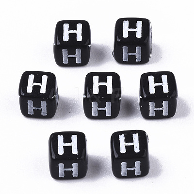 Opaque Acrylic Beads SACR-N002-01H-1