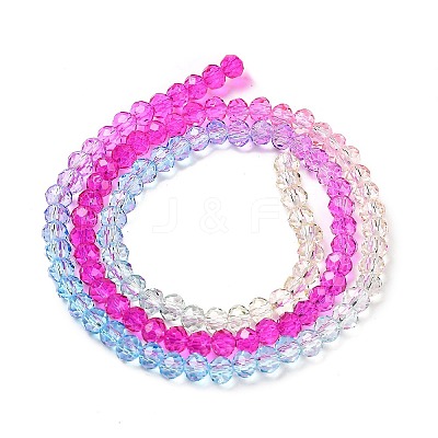 Transparent Painted Glass Beads Strands DGLA-A034-T3mm-A14-1