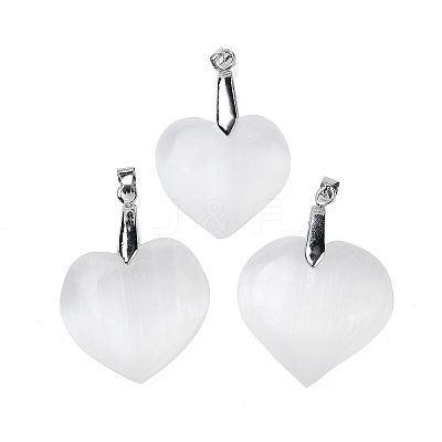 Natural Selenite Pendants G-M091-01B-1