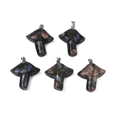 Natural Glaucophane Pendants G-R480-02J-1