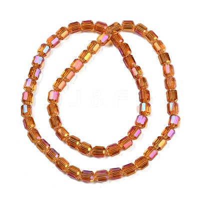 Electroplate Glass Beads Strands GLAA-G112-07F-1