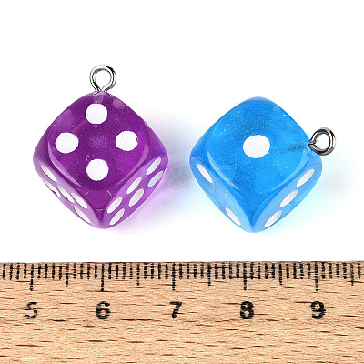 Transparent Acrylic Enamel Pendants TACR-T028-54-1