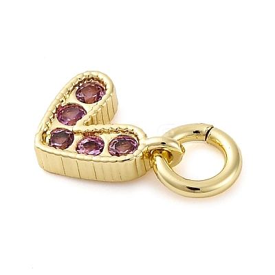 Brass Micro Pave Cubic Zirconia Charms ZIRC-F111-08G-10-1