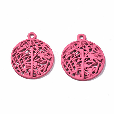 Spray Painted Alloy Pendants LS-PALLOY-Q434-010C-NR-1