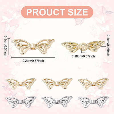 20Pcs 2 Colors Rack Plating Alloy Beads FIND-YW0008-16-1