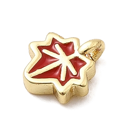 Brass Enamel Charms KK-P338-30G-01-1