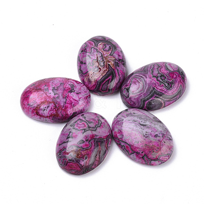 Natural Ripple Jasper Cabochons G-T062-20-1
