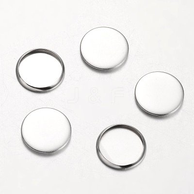 Non-Tarnish Stainless Steel Plain Edge Bezel Cups X-STAS-M226-03B-1