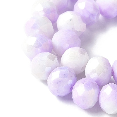 Electroplate Glass Beads Strands LAMP-S068-11B-1