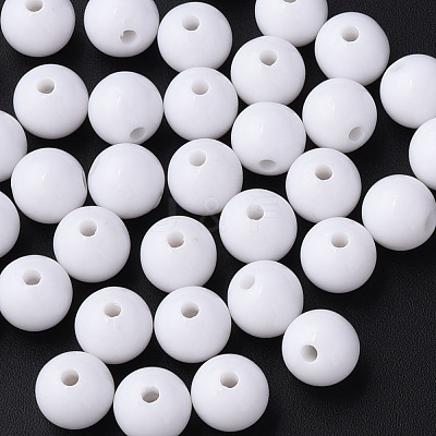 Opaque Acrylic Beads MACR-S370-C12mm-01-1