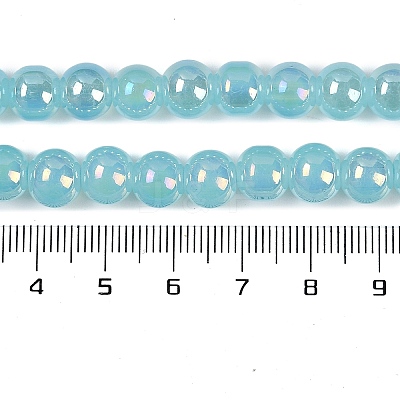 Baking Paint Electroplate Glass Beads Strands GLAA-G120-01J-1