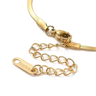 Ion Plating(IP) 304 Stainless Steel Herringbone Chain Bracelet for Men Women BJEW-E058-01A-G-1