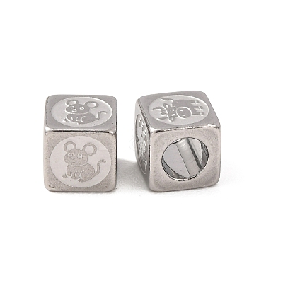 304 Stainless Steel European Beads SA-CBA66F5-02P-1