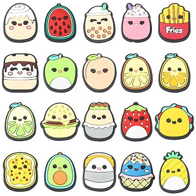 40Pcs 20 Styles Cute PVC Plastic Cabochons KY-CJ0001-66-1