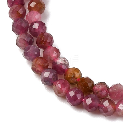 Natural Red Tourmaline Beads Strands G-A021-01D-01-1