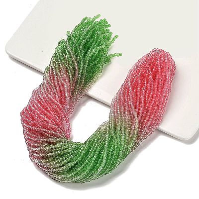 Transparent Painted Glass Beads Strands X1-DGLA-A034-T4mm-A18-1
