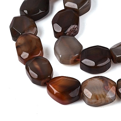 Dyed & Heated Natural Agate Beads Strands G-N359-15A-07-1