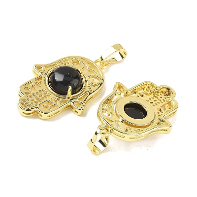 Natural Obsidian Pendants G-F786-07G-31-1
