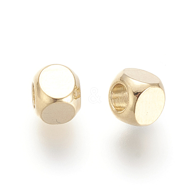 Brass Spacer Beads KK-T014-37G-1