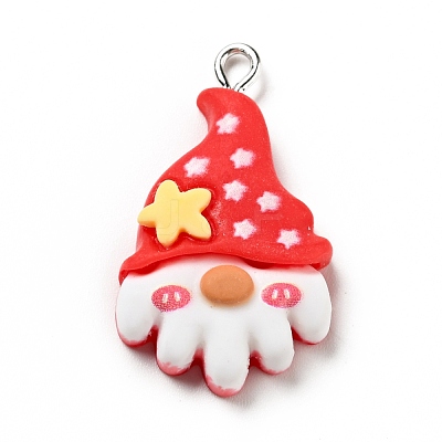 Christmas Opaque Resin Pendants RESI-G043-B06-1