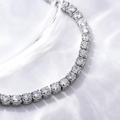 Brass Cubic Zirconia Bolo Tennis Bracelets BJEW-P232-01P-03-1