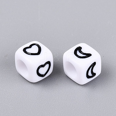 Opaque Acrylic Beads SACR-Q001-09B-1