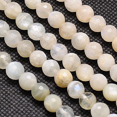 Natural White Moonstone Beads Strands G-G549-6mm-01-1