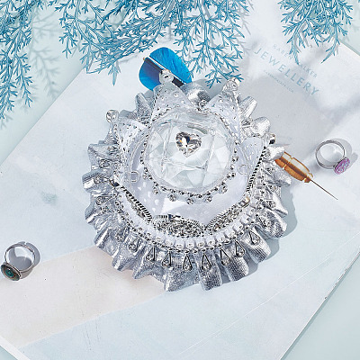Plastic Rhinestone Ring Boxes CON-WH0086-142-1