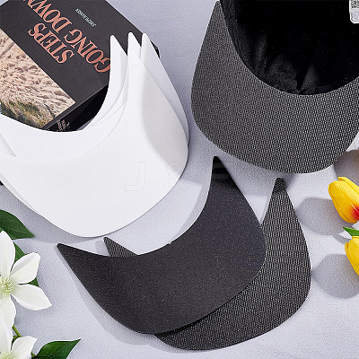 12Pcs 2 Colors PE Plastic Hat Brims DIY-BC0008-99-1
