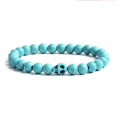 Turquoise Bracelet with Elastic Rope Bracelet DZ7554-15-1