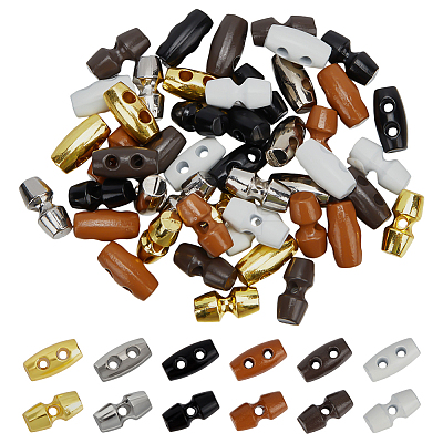 12 Styles Alloy Horn Buttons FIND-FG0003-60B-1