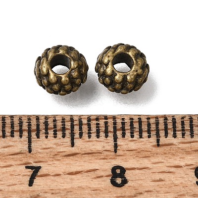 Tibetan Style Alloy Bumpy Spacer Beads AL-CBA3B63-09AB-1