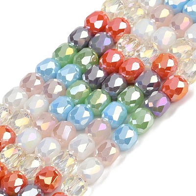 Electroplate Glass Beads Strands EGLA-G039-03A-02-1