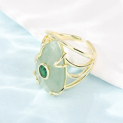 Natural Green Aventurine Cuff Rings GG-CBA5FCC-03G-02-1