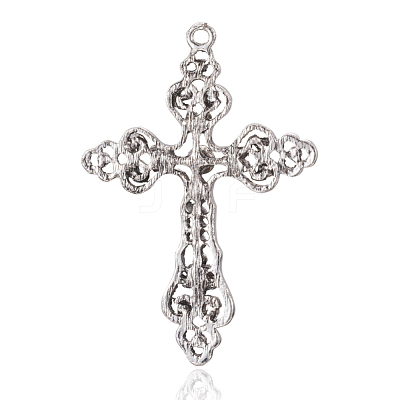 Tibetan Style Alloy Rhinestone Big Pendants RB-J158-08AS-1