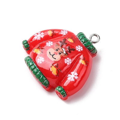 Christmas Opaque Resin Pendants LS-RESI-A049-05H-1