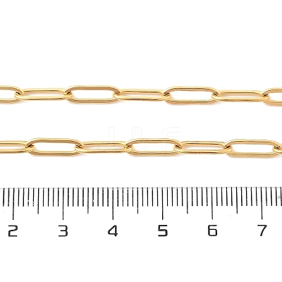 Ion Plating(IP) 304 Stainless Steel Paperclip Chain Necklace X-NJEW-D045-14G-1