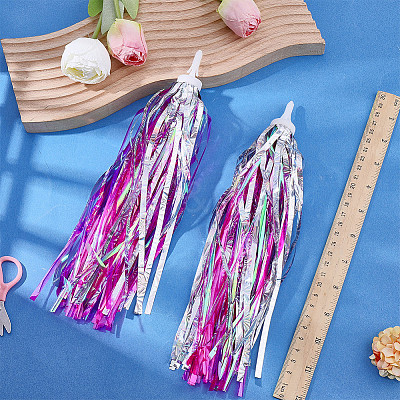 Kids Plastic Tassel Ribbon AJEW-CN0006-63B-1