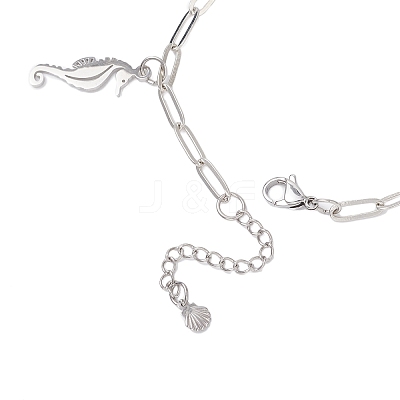 Ocean Theme 304 Stainless Steel Charm Bracelets BJEW-JB12218-01-1